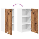 vidaXL Függő szekrény Riga Régi fa és fehér 40 x 31 x 80 cm Faanyag