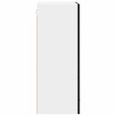 vidaXL Függő szekrény Fekete tölgy és fehér 50 x 31 x 80 cm Faanyag