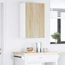 vidaXL Függő szekrény Sonoma tölgy és fehér 50 x 31 x 80 cm Faanyag