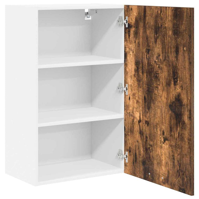 vidaXL Függő szekrény Riga Füstölt tölgy és fehér 50 x 31 x 80 cm
