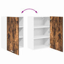 vidaXL Függő szekrény Riga Füstölt tölgy és fehér 50 x 31 x 80 cm