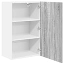 vidaXL Függő szekrény Szürke Sonoma és fehér 50 x 31 x 80 cm Faanyag