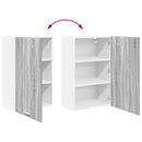 vidaXL Függő szekrény Szürke Sonoma és fehér 50 x 31 x 80 cm Faanyag