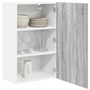 vidaXL Függő szekrény Szürke Sonoma és fehér 50 x 31 x 80 cm Faanyag