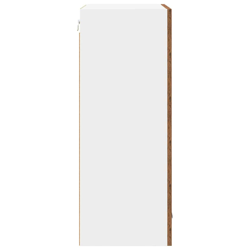 vidaXL Függő szekrény Riga Régi fa és fehér 50 x 31 x 80 cm Faanyag