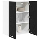 vidaXL Függő szekrény tárolóval Fekete tölgy 60 x 31 x 80 cm Faanyag