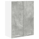 vidaXL Függő szekrény tárolóval Beton Szürke 60 x 31 x 80 cm Faanyag