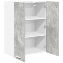 vidaXL Függő szekrény tárolóval Beton Szürke 60 x 31 x 80 cm Faanyag