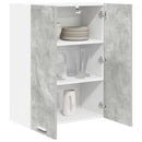 vidaXL Függő szekrény tárolóval Beton Szürke 60 x 31 x 80 cm Faanyag