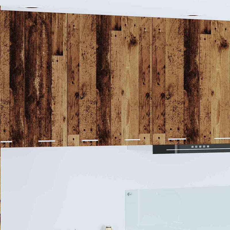 vidaXL Függő szekrény tárolóval Riga Öreg fa 60 x 31 x 80 cm Faanyag