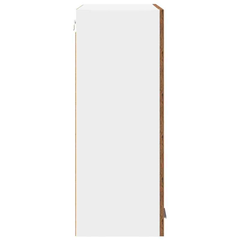 vidaXL Függő szekrény tárolóval Riga Öreg fa 60 x 31 x 80 cm Faanyag