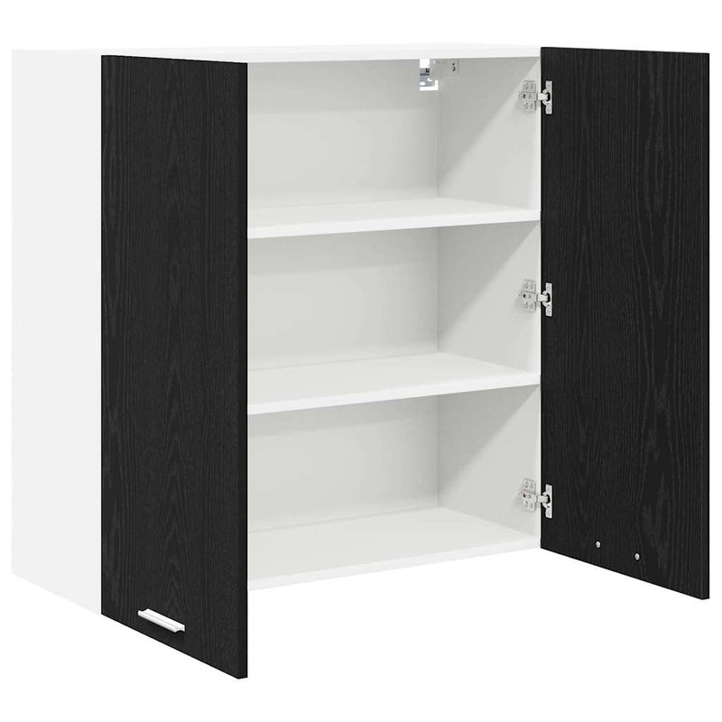 vidaXL Függő szekrény Riga Fekete tölgy 80 x 31 x 80 cm Faanyag