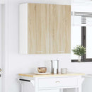 vidaXL Függő szekrény tárolóval Sonoma tölgy 80 x 31 x 80 cm Faanyag