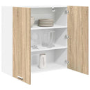 vidaXL Függő szekrény tárolóval Sonoma tölgy 80 x 31 x 80 cm Faanyag