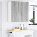 vidaXL Függő szekrény tárolóval Szürke Sonoma 80 x 31 x 80 cm Faanyag