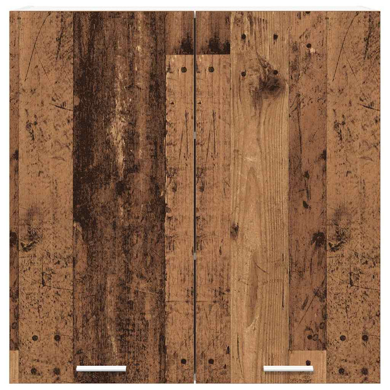 vidaXL Függő szekrény tárolóval Riga Öreg fa 80 x 31 x 80 cm Faanyag