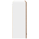 vidaXL Függő szekrény tárolóval Riga Öreg fa 80 x 31 x 80 cm Faanyag