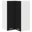 vidaXL Függő szekrény Riga Fekete tölgy és fehér 57 x 57 x 80 cm