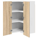 vidaXL Függő szekrény Riga Sonoma tölgy és fehér 57 x 57 x 80 cm