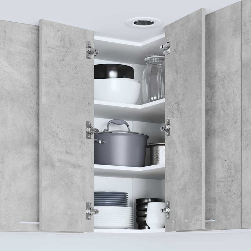 vidaXL Függő szekrény Riga Beton szürke és fehér 57 x 57 x 80 cm