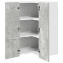 vidaXL Függő szekrény Beton szürke és fehér 57 x 57 x 80 cm Faanyag
