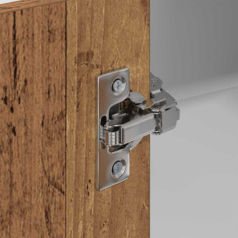 vidaXL Függő szekrény Riga Régi fa és fehér 57 x 57 x 80 cm Faanyag