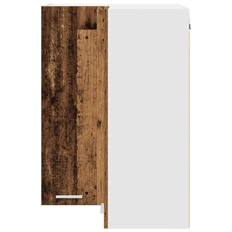 vidaXL Függő szekrény Riga Régi fa és fehér 57 x 57 x 80 cm Faanyag