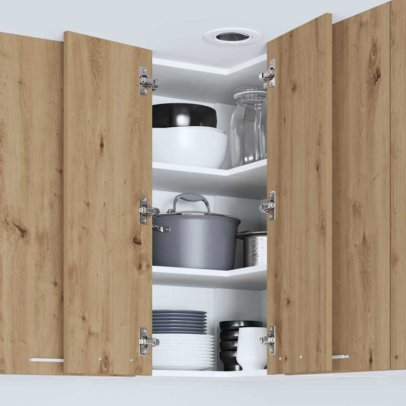 vidaXL Függő szekrény Riga Artisan tölgy és fehér 57 x 57 x 80 cm