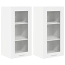 vidaXL Függő szekrény ajtóval Riga 2 pcs Fehér 40 x 31 x 80 cm Faanyag