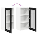 vidaXL Függő szekrény tárolóval Fekete tölgy 40 x 31 x 80 cm Faanyag