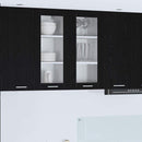 vidaXL Függő szekrény Riga 2 pcs Fekete tölgy 40 x 31 x 80 cm Faanyag