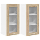 vidaXL Függő szekrény 2 pcs Sonoma tölgy 40 x 31 x 80 cm Faanyag