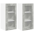 vidaXL Függő szekrény Riga 2 pcs Beton Szürke 40 x 31 x 80 cm Faanyag
