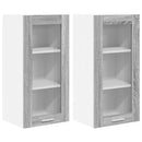 vidaXL Függő szekrény 2 pcs Szürke Sonoma 40 x 31 x 80 cm Faanyag