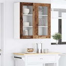 vidaXL Függő szekrény tárolóval 2 pcs Öreg fa 40 x 31 x 80 cm Faanyag