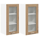 vidaXL Függő szekrény 2 pcs Artisan tölgy 40 x 31 x 80 cm Faanyag