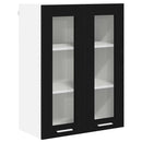 vidaXL Függő szekrény tárolóval Fekete tölgy 60 x 31 x 80 cm Faanyag