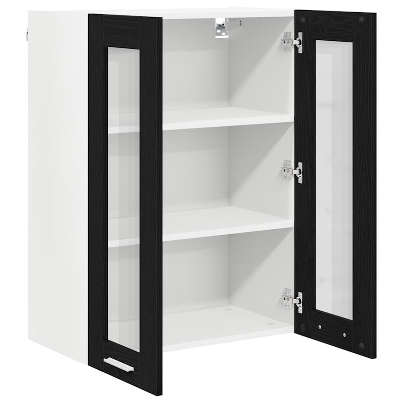 vidaXL Függő szekrény Riga Fekete tölgy 60 x 31 x 80 cm Faanyag