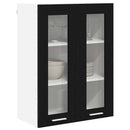 vidaXL Függő szekrény tárolóval Fekete tölgy 60 x 31 x 80 cm Faanyag