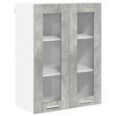 vidaXL Függő szekrény tárolóval Beton Szürke 60 x 31 x 80 cm Faanyag