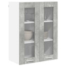 vidaXL Függő szekrény tárolóval Beton Szürke 60 x 31 x 80 cm Faanyag