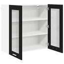 vidaXL Függő szekrény Riga Fekete tölgy 80 x 31 x 80 cm Faanyag