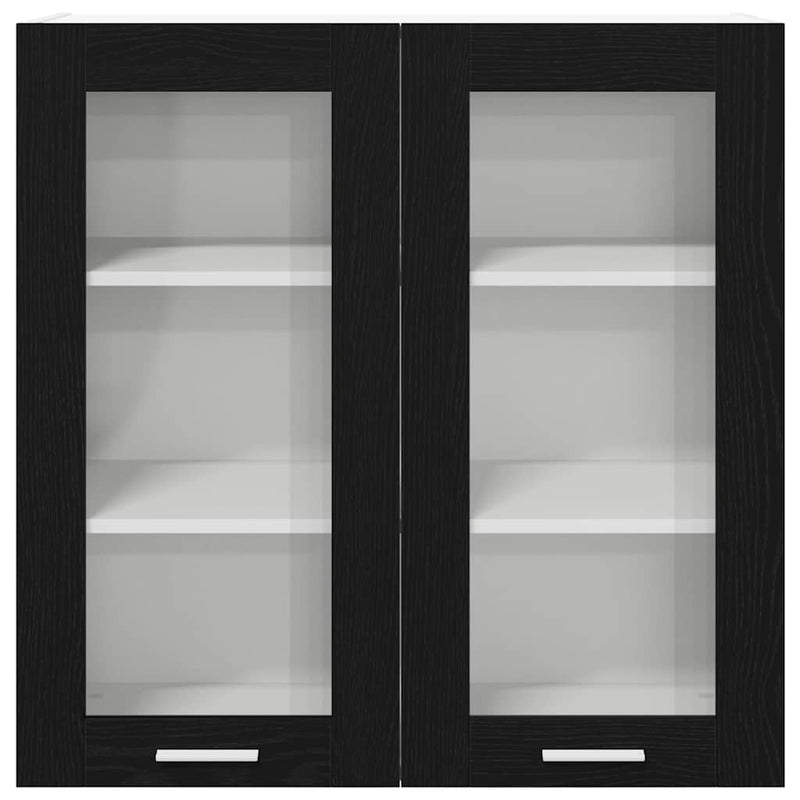 vidaXL Függő szekrény Riga Fekete tölgy 80 x 31 x 80 cm Faanyag