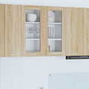 vidaXL Függő szekrény tárolóval Sonoma tölgy 80 x 31 x 80 cm Faanyag