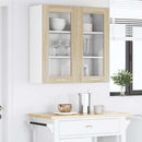 vidaXL Függő szekrény tárolóval Sonoma tölgy 80 x 31 x 80 cm Faanyag