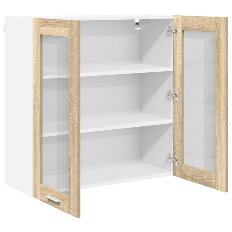 vidaXL Függő szekrény Riga Sonoma tölgy 80 x 31 x 80 cm Faanyag