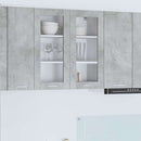 vidaXL Függő szekrény tárolóval Beton Szürke 80 x 31 x 80 cm Faanyag