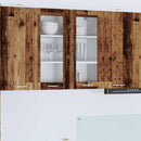 vidaXL Függő szekrény tárolóval Öreg fa 80 x 31 x 80 cm Faanyag