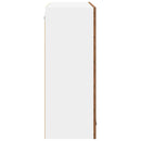 vidaXL Függő szekrény tárolóval Riga Öreg fa 80 x 31 x 80 cm Faanyag