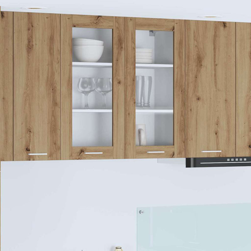 vidaXL Függő szekrény Riga Artisan tölgy 80 x 31 x 80 cm Faanyag